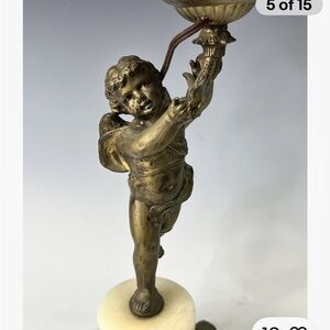 Antique Bronze Cherub Lantern